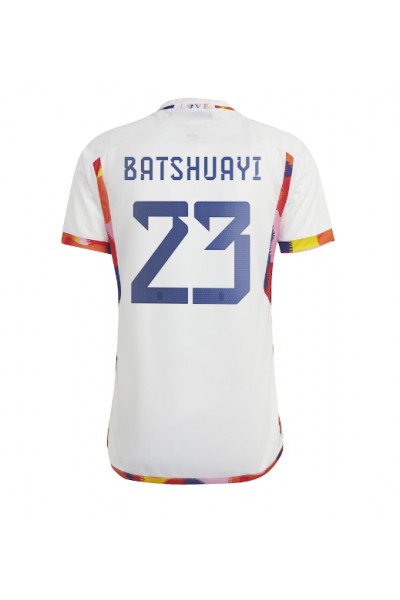 België Michy Batshuayi #23 Voetbaltruitje Uit tenue WK 2022 Korte Mouw